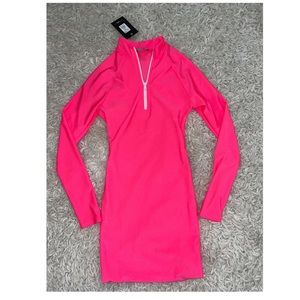 Fashion Nova Long Sleeve Pink Dress